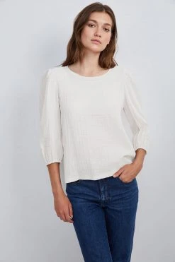 Velvet By Graham & Spencer Womens REEBA COTTON CONTRAST TOP 11 Velvet By Graham & Spencer Womens REEBA COTTON CONTRAST TOP