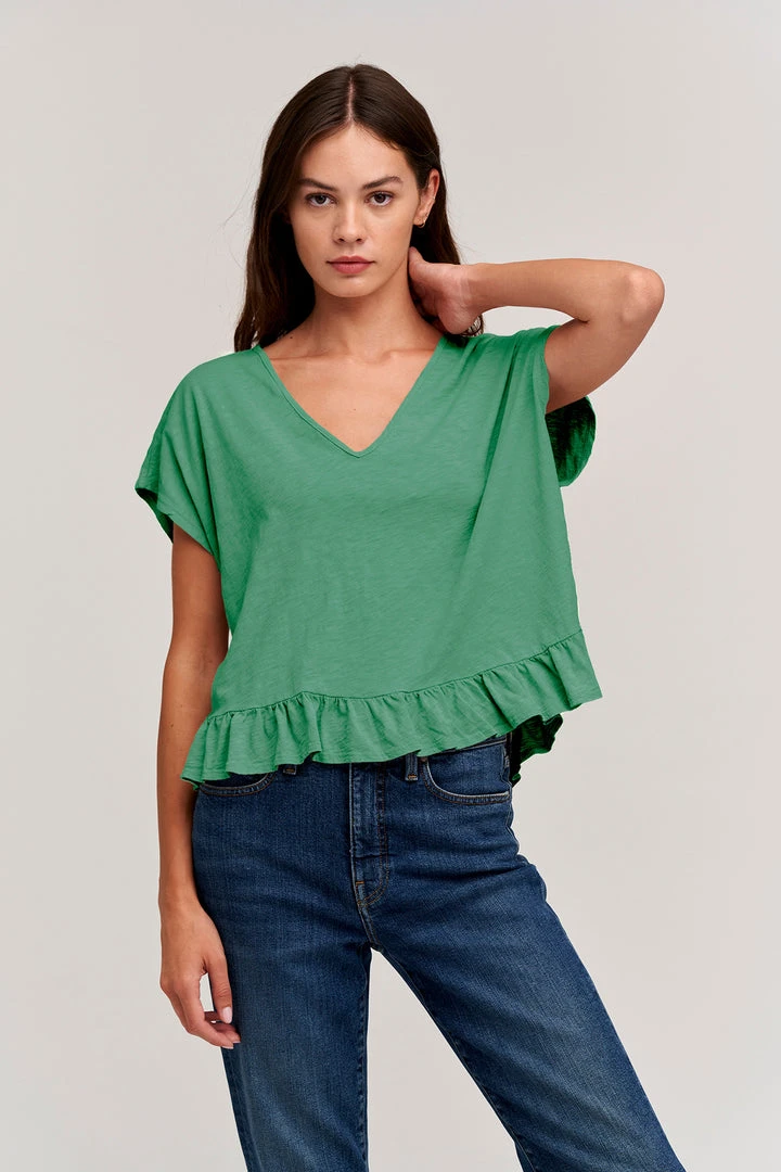 Velvet By Graham & Spencer Womens RHYE V-NECK TEE 1 Velvet By Graham & Spencer Womens RHYE V-NECK TEE
