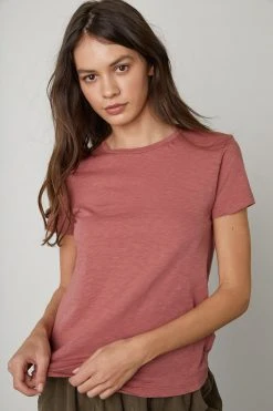 Velvet By Graham & Spencer SIERRA CREW NECK TEE Womens