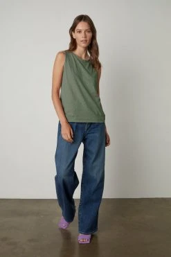 Velvet By Graham & Spencer TAURUS COTTON SLUB TANK 95 Velvet By Graham & Spencer TAURUS COTTON SLUB TANK