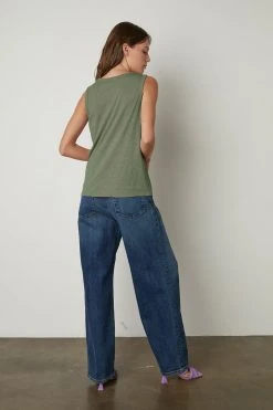 Velvet By Graham & Spencer TAURUS COTTON SLUB TANK 96 Velvet By Graham & Spencer TAURUS COTTON SLUB TANK