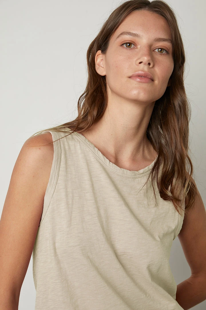 Velvet By Graham & Spencer TAURUS COTTON SLUB TANK 40 Velvet By Graham & Spencer TAURUS COTTON SLUB TANK