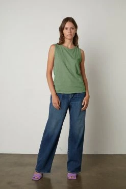 Velvet By Graham & Spencer TAURUS COTTON SLUB TANK 146 Velvet By Graham & Spencer TAURUS COTTON SLUB TANK