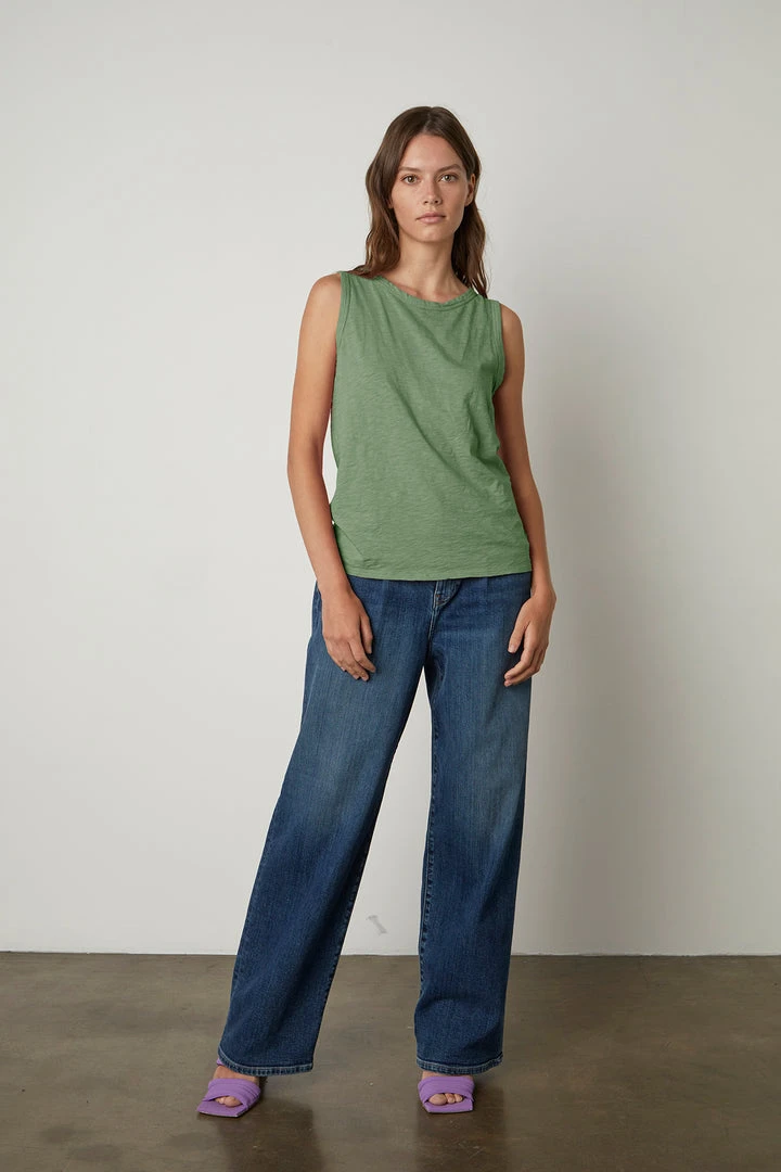 Velvet By Graham & Spencer TAURUS COTTON SLUB TANK 71 Velvet By Graham & Spencer TAURUS COTTON SLUB TANK