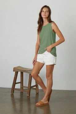 Velvet By Graham & Spencer TAURUS COTTON SLUB TANK 143 Velvet By Graham & Spencer TAURUS COTTON SLUB TANK