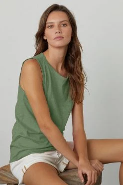 Velvet By Graham & Spencer TAURUS COTTON SLUB TANK 142 Velvet By Graham & Spencer TAURUS COTTON SLUB TANK