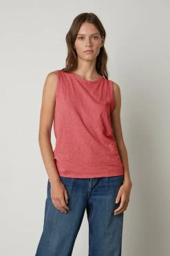 Velvet By Graham & Spencer TAURUS COTTON SLUB TANK 127 Velvet By Graham & Spencer TAURUS COTTON SLUB TANK