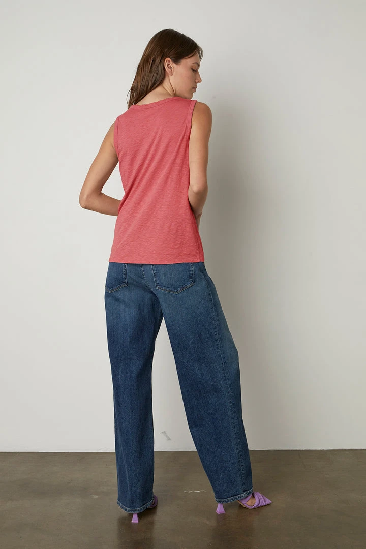 Velvet By Graham & Spencer TAURUS COTTON SLUB TANK 56 Velvet By Graham & Spencer TAURUS COTTON SLUB TANK