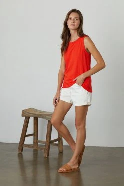 Velvet By Graham & Spencer TAURUS COTTON SLUB TANK 101 Velvet By Graham & Spencer TAURUS COTTON SLUB TANK