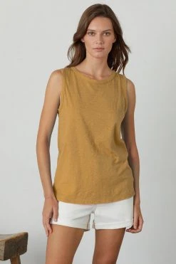 Velvet By Graham & Spencer TAURUS COTTON SLUB TANK Womens 20 Velvet By Graham & Spencer TAURUS COTTON SLUB TANK Womens
