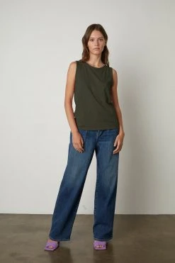 Velvet By Graham & Spencer TAURUS COTTON SLUB TANK 117 Velvet By Graham & Spencer TAURUS COTTON SLUB TANK