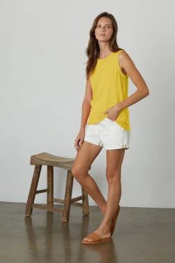 Velvet By Graham & Spencer TAURUS COTTON SLUB TANK 84 Velvet By Graham & Spencer TAURUS COTTON SLUB TANK