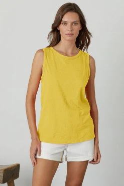 Velvet By Graham & Spencer TAURUS COTTON SLUB TANK 85 Velvet By Graham & Spencer TAURUS COTTON SLUB TANK
