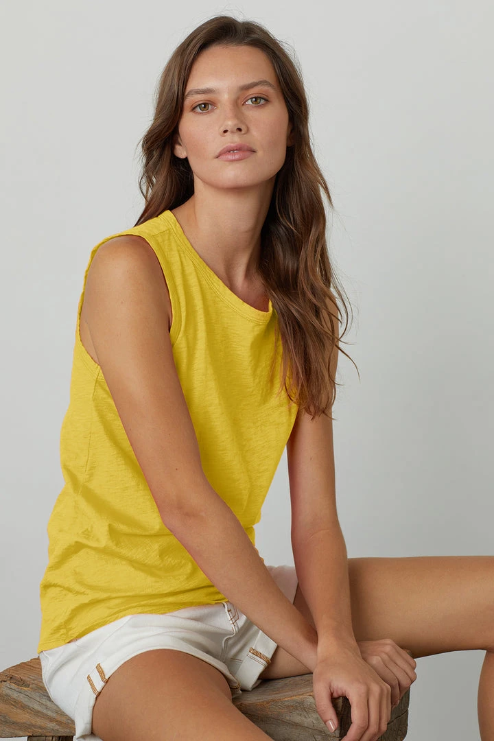 Velvet By Graham & Spencer TAURUS COTTON SLUB TANK 7 Velvet By Graham & Spencer TAURUS COTTON SLUB TANK
