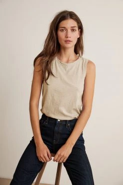 Velvet By Graham & Spencer Womens TAURUS COTTON SLUB TANK