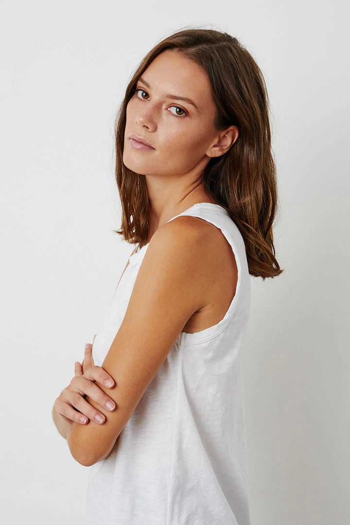 Velvet By Graham & Spencer TAURUS COTTON SLUB TANK 33 Velvet By Graham & Spencer TAURUS COTTON SLUB TANK