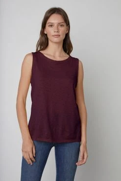 Velvet By Graham & Spencer TAURUS COTTON SLUB TANK Womens 29 Velvet By Graham & Spencer TAURUS COTTON SLUB TANK Womens