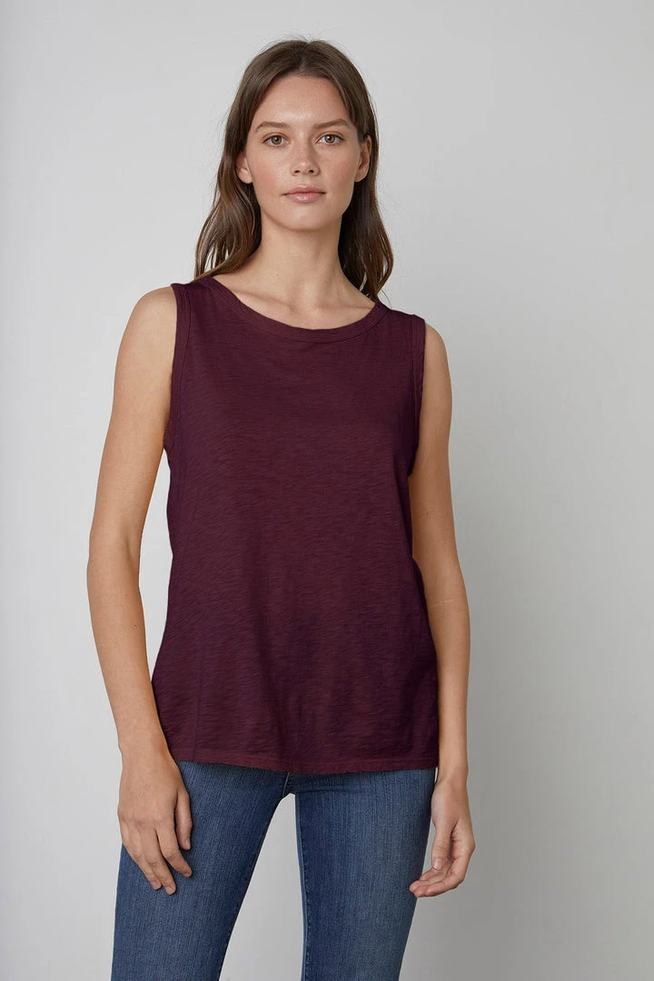 Velvet By Graham & Spencer TAURUS COTTON SLUB TANK Womens 14 Velvet By Graham & Spencer TAURUS COTTON SLUB TANK Womens