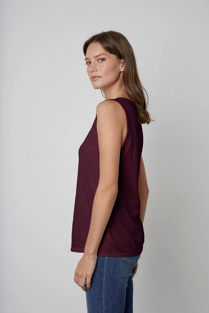Velvet By Graham & Spencer TAURUS COTTON SLUB TANK Womens 15 Velvet By Graham & Spencer TAURUS COTTON SLUB TANK Womens