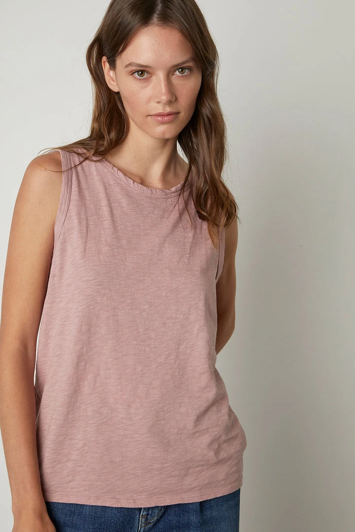 Velvet By Graham & Spencer TAURUS COTTON SLUB TANK Womens 7 Velvet By Graham & Spencer TAURUS COTTON SLUB TANK Womens