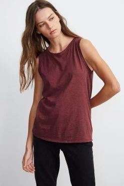 Velvet By Graham & Spencer Womens TAURUS COTTON SLUB TANK