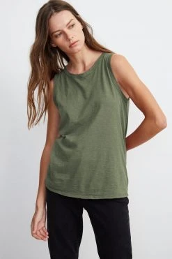 Velvet By Graham & Spencer Womens TAURUS COTTON SLUB TANK