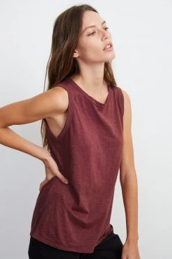 Velvet By Graham & Spencer Womens TAURUS COTTON SLUB TANK