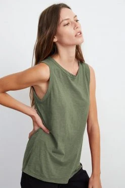 Velvet By Graham & Spencer Womens TAURUS COTTON SLUB TANK