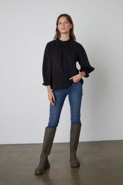 Velvet By Graham & Spencer TEAGAN PUFF SLEEVE TEE Womens