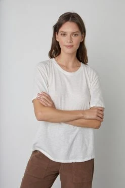 Velvet By Graham & Spencer TERA COTTON SLUB TEE Womens