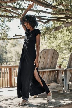 Velvet By Graham & Spencer ZIGGY COTTON SLUB MAXI DRESS Womens