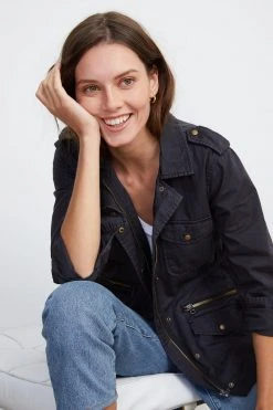 Velvet By Graham & Spencer RUBY LIGHT-WEIGHT ARMY JACKET 28 Velvet By Graham & Spencer RUBY LIGHT-WEIGHT ARMY JACKET