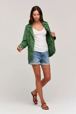 Velvet By Graham & Spencer RUBY LIGHT-WEIGHT ARMY JACKET Womens 47 Velvet By Graham & Spencer RUBY LIGHT-WEIGHT ARMY JACKET Womens