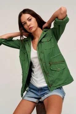 Velvet By Graham & Spencer RUBY LIGHT-WEIGHT ARMY JACKET Womens 44 Velvet By Graham & Spencer RUBY LIGHT-WEIGHT ARMY JACKET Womens