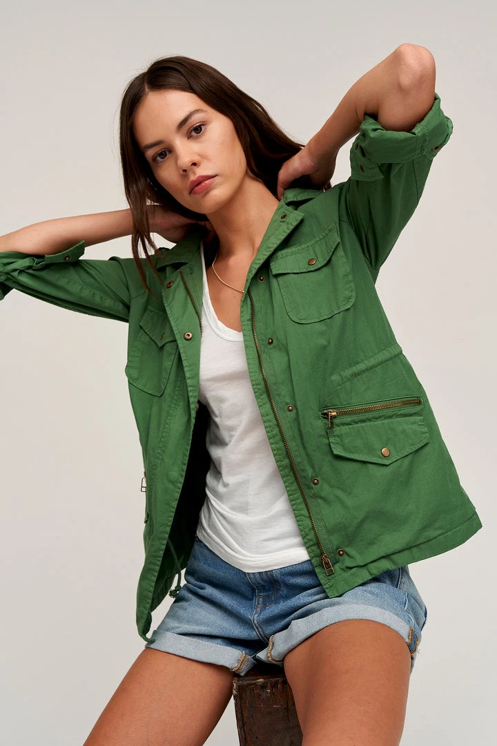 Velvet By Graham & Spencer RUBY LIGHT-WEIGHT ARMY JACKET Womens 12 Velvet By Graham & Spencer RUBY LIGHT-WEIGHT ARMY JACKET Womens