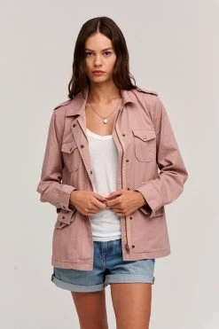 Velvet By Graham & Spencer RUBY LIGHT-WEIGHT ARMY JACKET Womens 49 Velvet By Graham & Spencer RUBY LIGHT-WEIGHT ARMY JACKET Womens