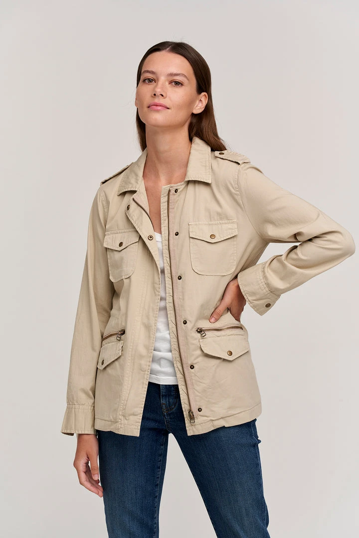 Velvet By Graham & Spencer RUBY LIGHT-WEIGHT ARMY JACKET Womens 7 Velvet By Graham & Spencer RUBY LIGHT-WEIGHT ARMY JACKET Womens