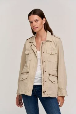 Velvet By Graham & Spencer RUBY LIGHT-WEIGHT ARMY JACKET Womens 43 Velvet By Graham & Spencer RUBY LIGHT-WEIGHT ARMY JACKET Womens