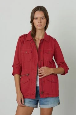 Velvet By Graham & Spencer RUBY LIGHT-WEIGHT ARMY JACKET 24 Velvet By Graham & Spencer RUBY LIGHT-WEIGHT ARMY JACKET