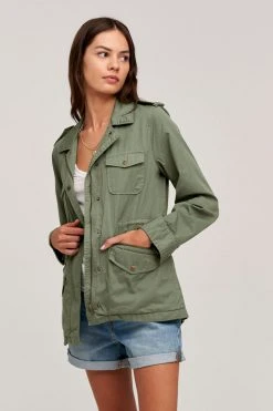 Velvet By Graham & Spencer RUBY LIGHT-WEIGHT ARMY JACKET Womens 35 Velvet By Graham & Spencer RUBY LIGHT-WEIGHT ARMY JACKET Womens