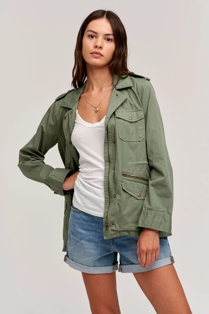 Velvet By Graham & Spencer RUBY LIGHT-WEIGHT ARMY JACKET Womens 1 Velvet By Graham & Spencer RUBY LIGHT-WEIGHT ARMY JACKET Womens
