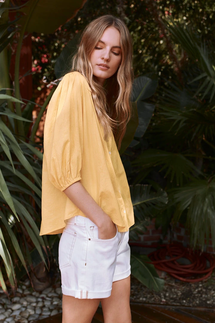 Velvet By Graham & Spencer EMBERLY BUTTON-UP BLOUSE Womens 1 Velvet By Graham & Spencer EMBERLY BUTTON-UP BLOUSE Womens