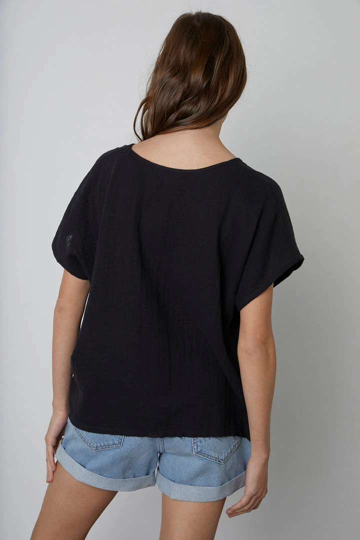 Velvet By Graham & Spencer ELSA COTTON GAUZE TOP Womens 7 Velvet By Graham & Spencer ELSA COTTON GAUZE TOP Womens