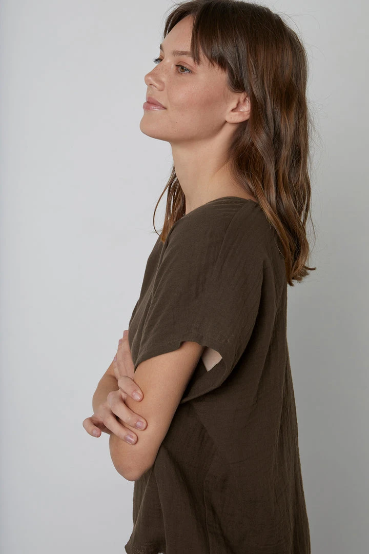 Velvet By Graham & Spencer ELSA COTTON GAUZE TOP Womens 3 Velvet By Graham & Spencer ELSA COTTON GAUZE TOP Womens