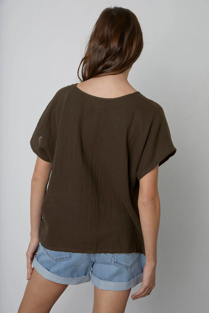 Velvet By Graham & Spencer ELSA COTTON GAUZE TOP Womens 4 Velvet By Graham & Spencer ELSA COTTON GAUZE TOP Womens