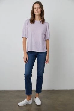 Velvet By Graham & Spencer Womens JOELLA PUFF SLEEVE TEE