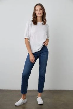 Velvet By Graham & Spencer Womens JOELLA PUFF SLEEVE TEE 24 Velvet By Graham & Spencer Womens JOELLA PUFF SLEEVE TEE