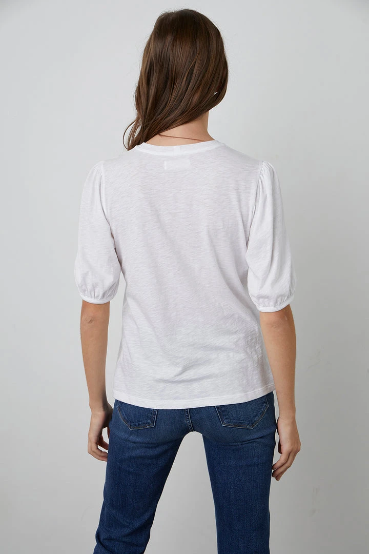 Velvet By Graham & Spencer Womens JOELLA PUFF SLEEVE TEE 9 Velvet By Graham & Spencer Womens JOELLA PUFF SLEEVE TEE