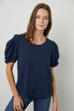 Velvet By Graham & Spencer Womens KIERA PUFF SLEEVE TEE