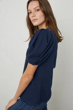 Velvet By Graham & Spencer Womens KIERA PUFF SLEEVE TEE